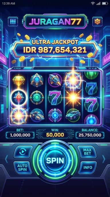Galeri pratinjau visual juragan77 build APK resmi terbaru